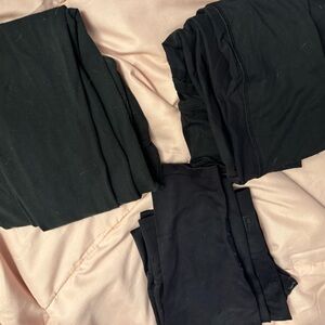 PINK Black Leggings Set
